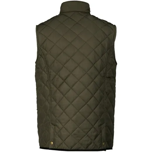 Padded diamond quilted men's vest