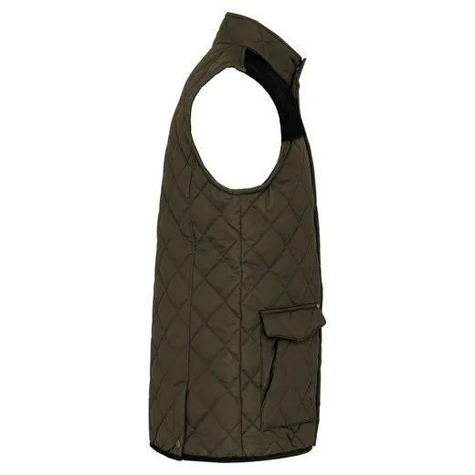 Padded diamond quilted men's vest