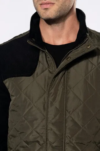 Padded diamond quilted men's vest