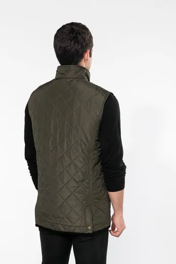 Padded diamond quilted men's vest