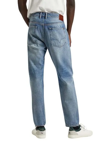 Pepe Jeans Men's Blue Tapered Jeans