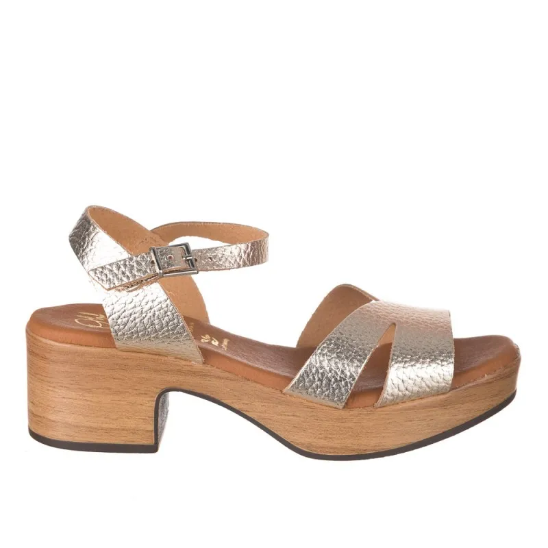 Sandalias Tacón Oh My Sandals 5381 Mujer - Oro