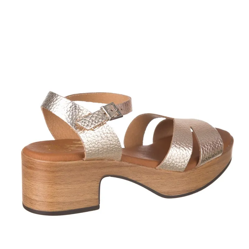 Sandalias Tacón Oh My Sandals 5381 Mujer - Oro