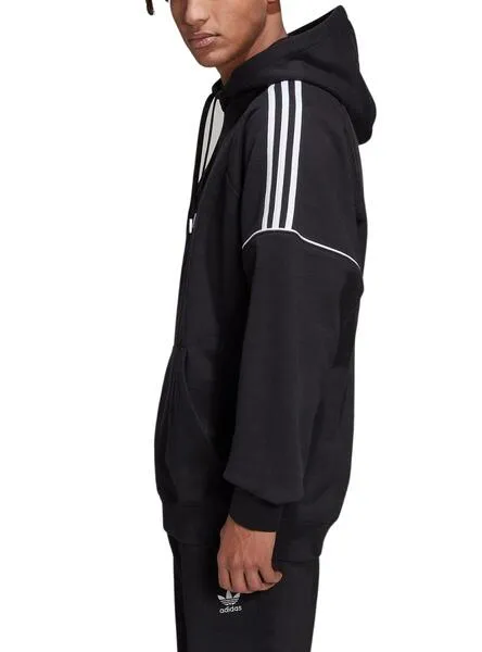 Adidas Black Hooded Pullover Sweatshirt for Men.