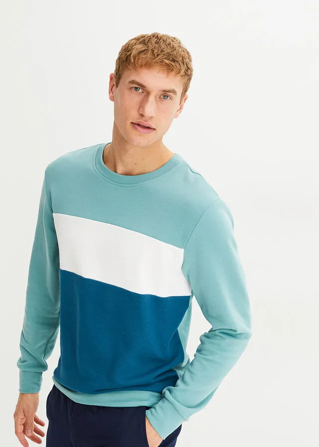 Blue Bondi-White-Petroleum Blue Sweatshirt