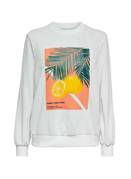 Women's White Sport Sweatshirt Only Palma.