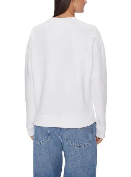 Tommy Jeans White Women's Graphic Box Logo Sweatshirt