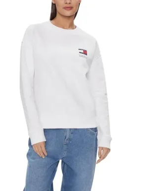 Tommy Jeans White Women's Graphic Box Logo Sweatshirt