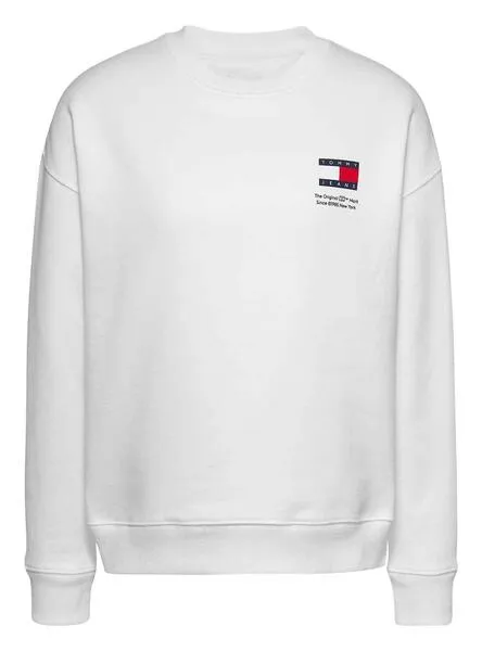 Tommy Jeans White Women's Graphic Box Logo Sweatshirt