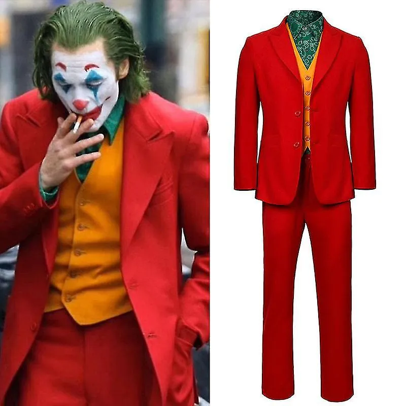 The Joker Movie Arthur Fleck Halloween Carnival Costume Set for Men and Boys - Complete Cosplay Joker Costume