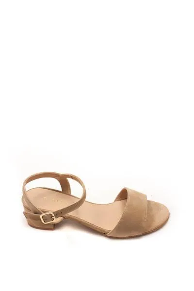 Tiziana taupe suede heel sandal