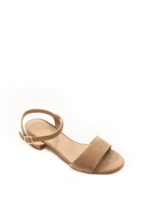 Tiziana taupe suede heel sandal