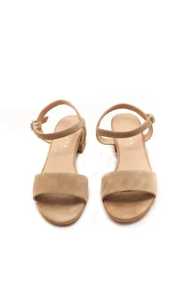 Tiziana taupe suede heel sandal