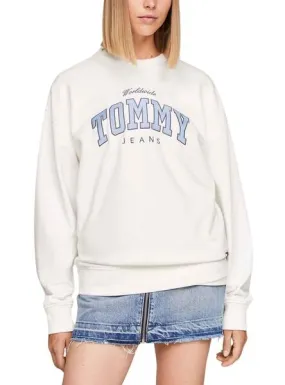 Tommy Jeans Varsity Luxe Blanco Mujer Sweatshirt