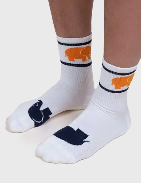 Trendsplant Bamboo White Unisex Athletic Socks