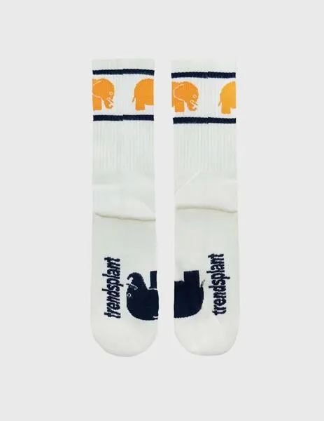 Trendsplant Bamboo White Unisex Athletic Socks