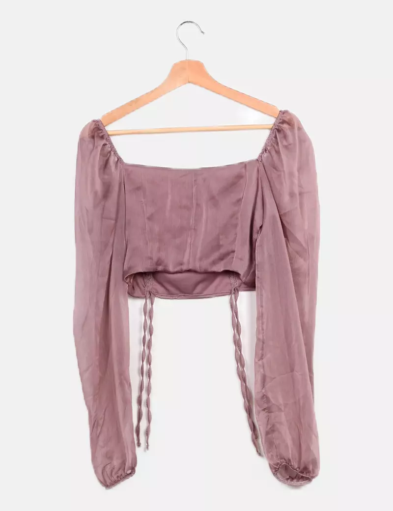 TRENDYOL Pink Crop Top Casual Style