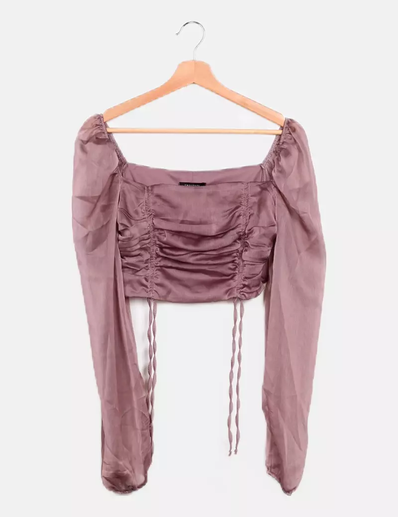 TRENDYOL Pink Crop Top Casual Style