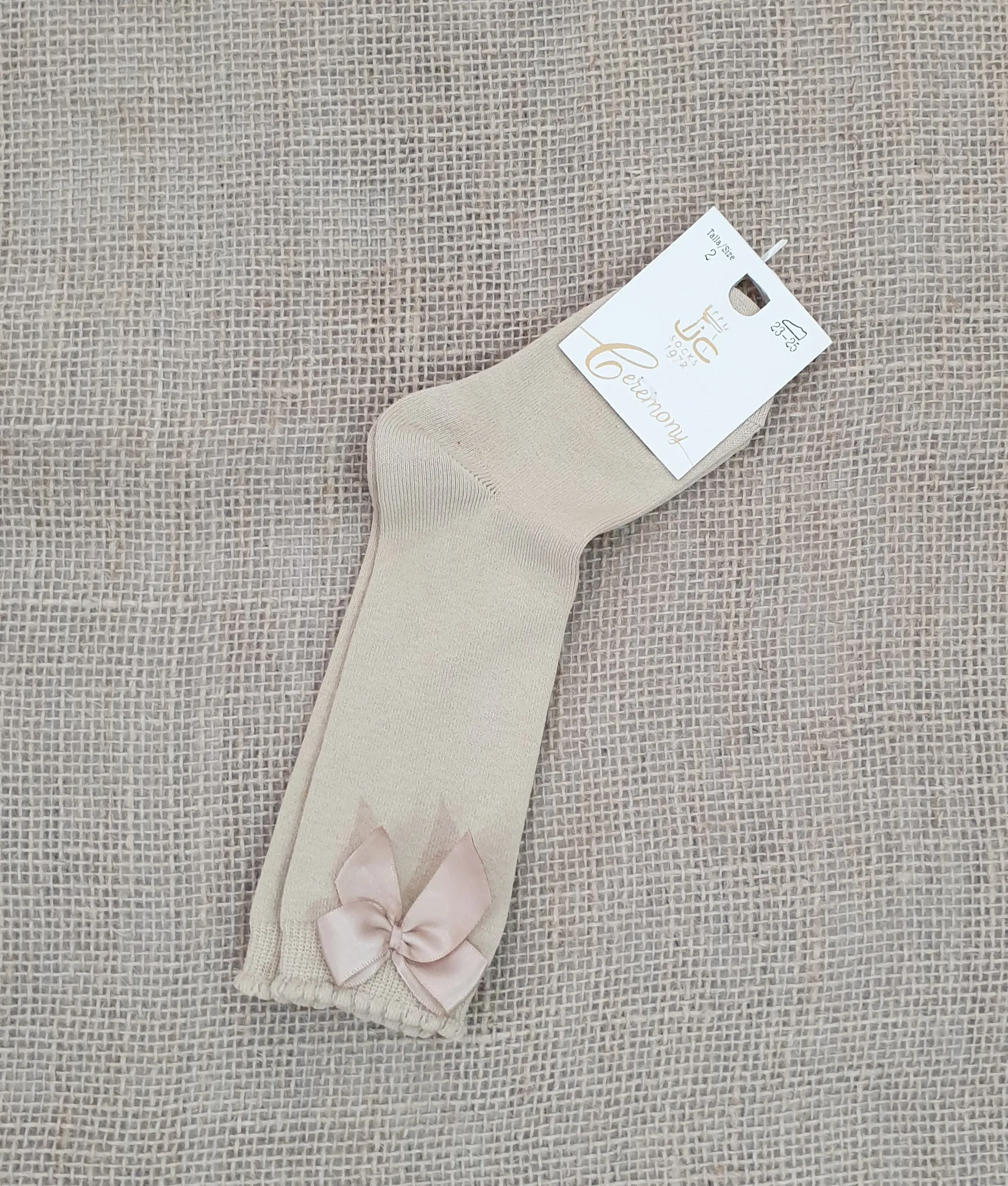 Unisex Cotton High Socks with Bow - JC P250066