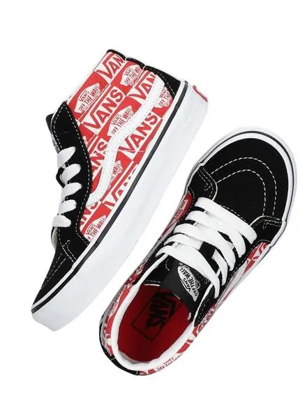 Vans SK8-Mid Reissue Logo Rojo Niños