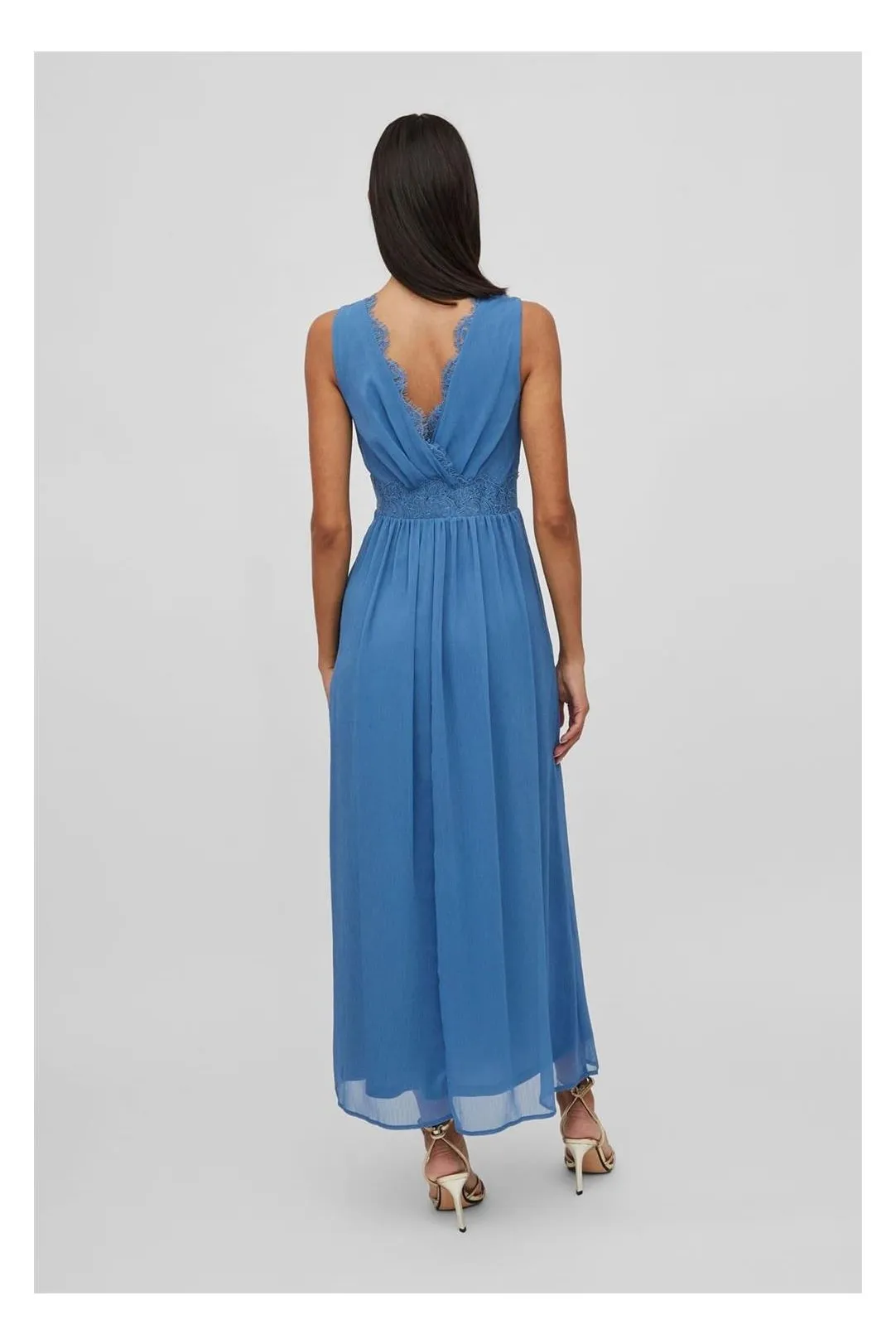 Long Blue Federal Virilla Party Dress.