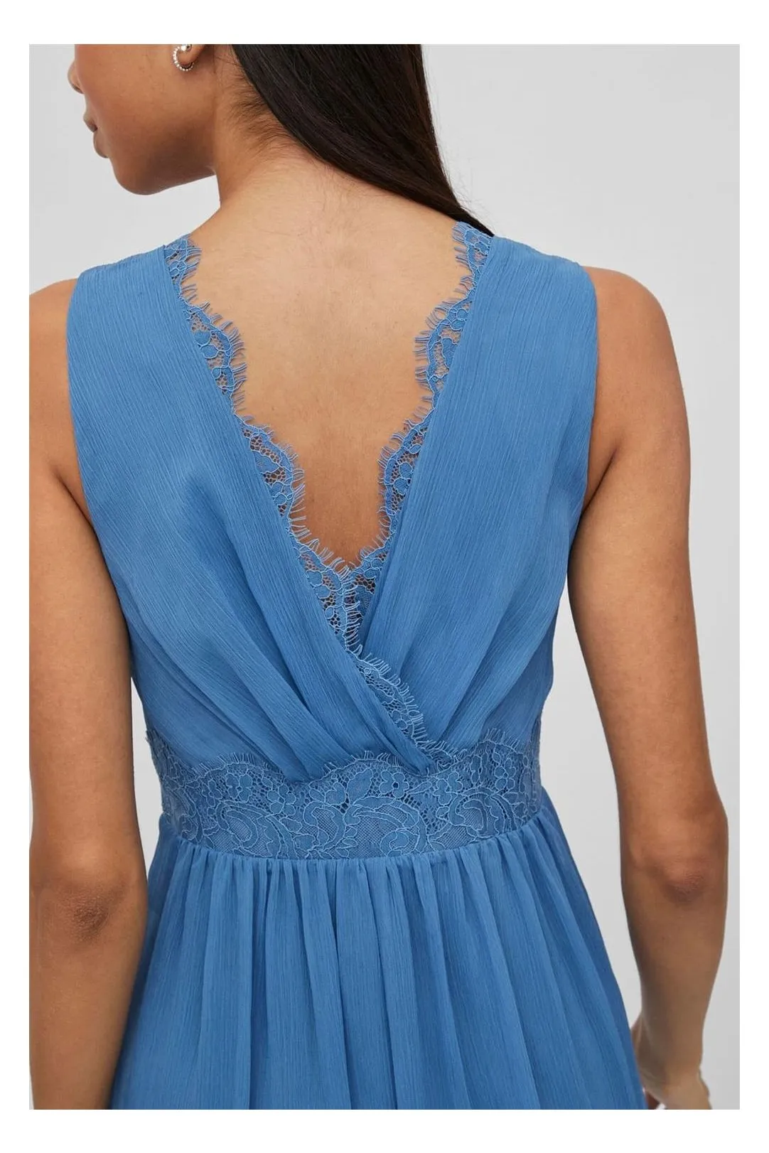 Long Blue Federal Virilla Party Dress.