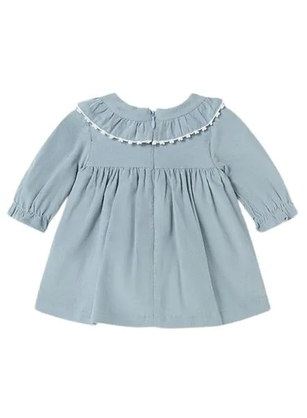 Mayoral Blue Corduroy Newborn Dress