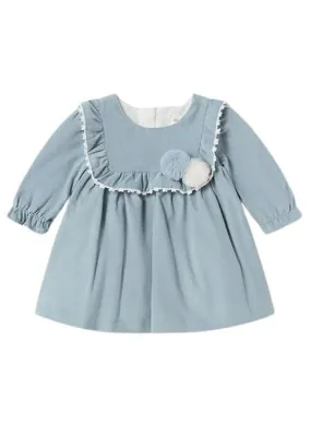 Mayoral Blue Corduroy Newborn Dress