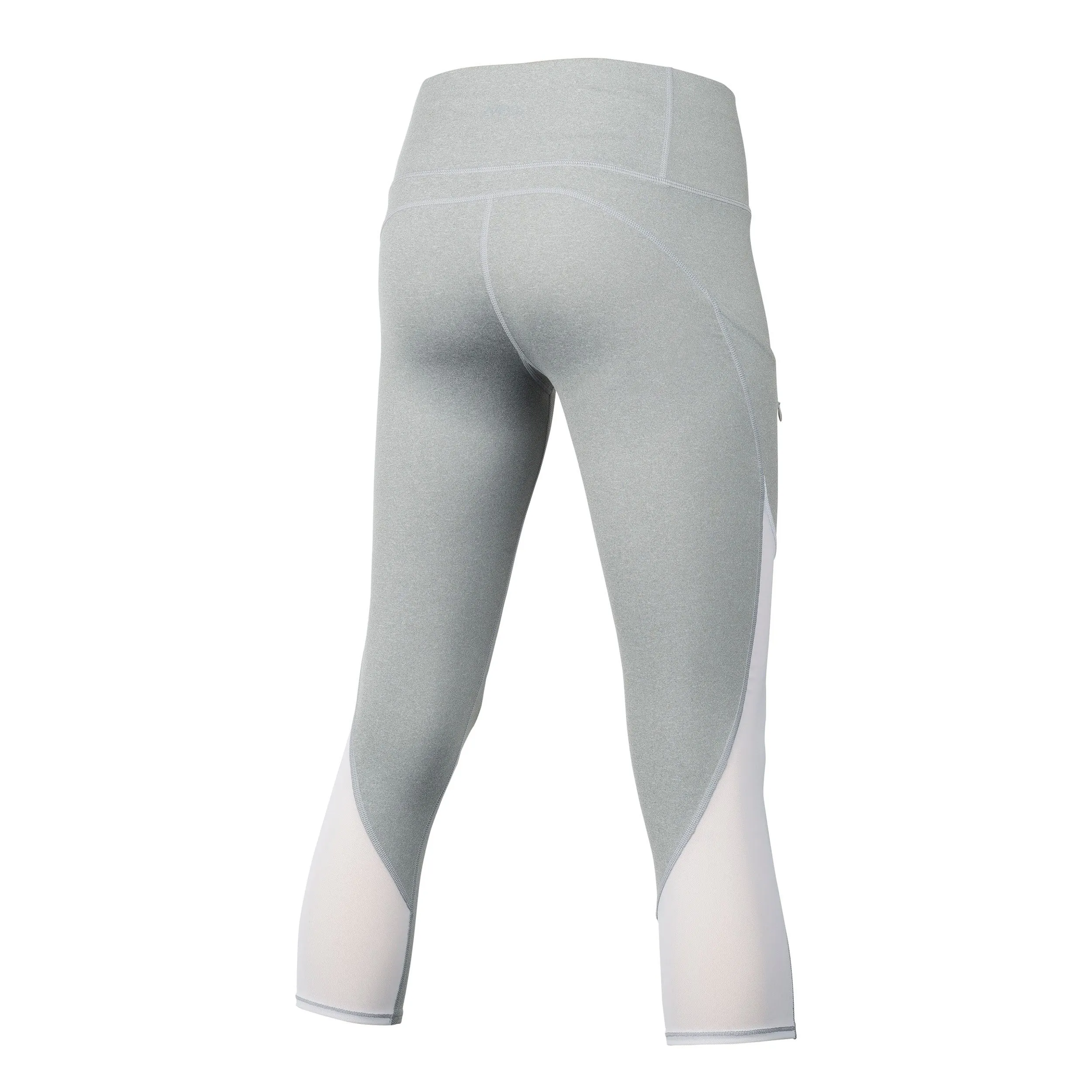 Women's Gray Basic Capri Running Leggings ZVibes.