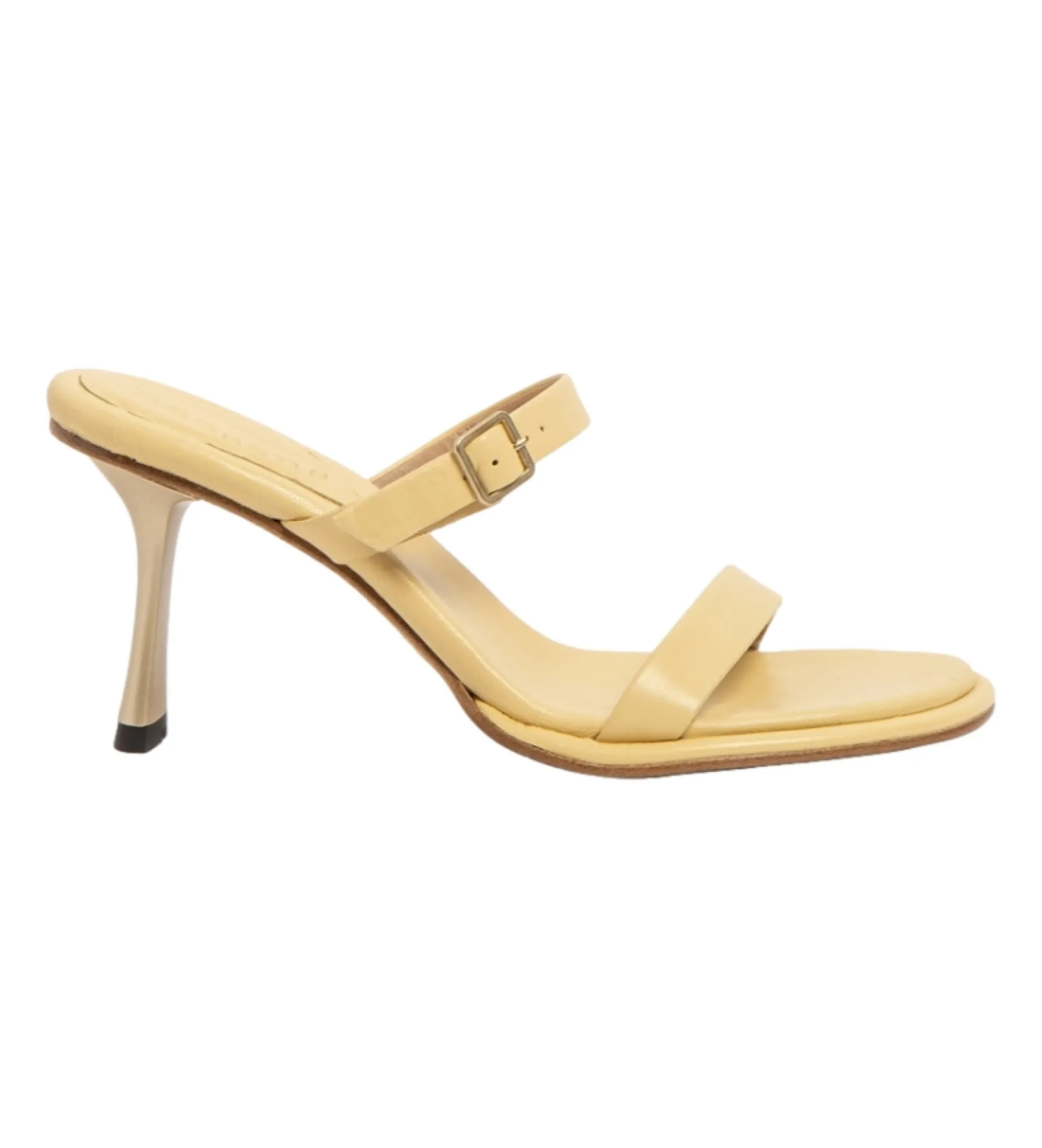 Yellow leather sandals S3194 Nappa - heel height: 8cm