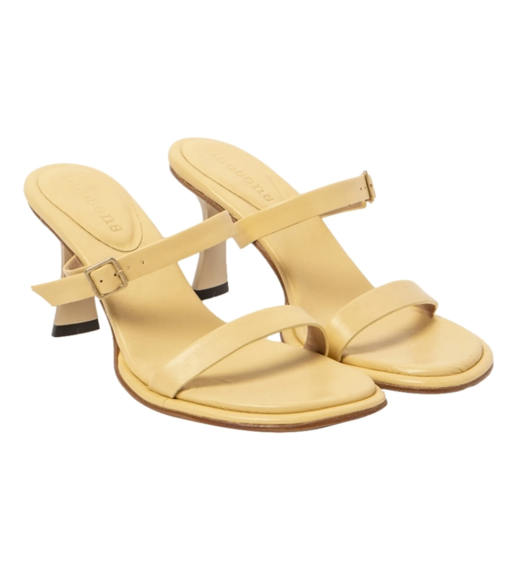 Yellow leather sandals S3194 Nappa - heel height: 8cm