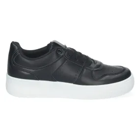 Women's black athletic sneakers.