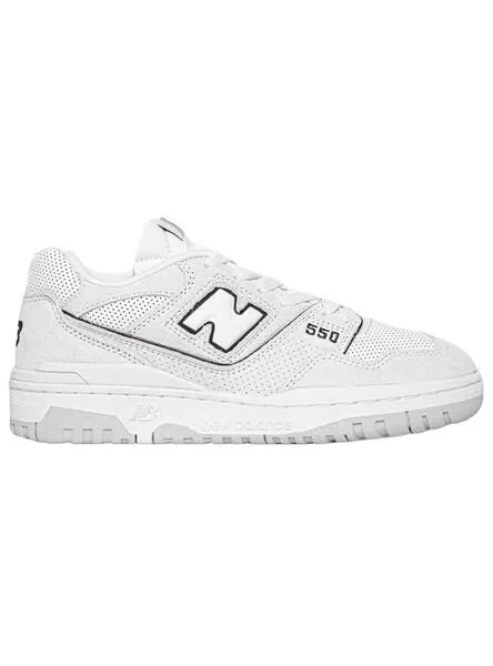 Men's Premium White New Balance 550 Sneakers.