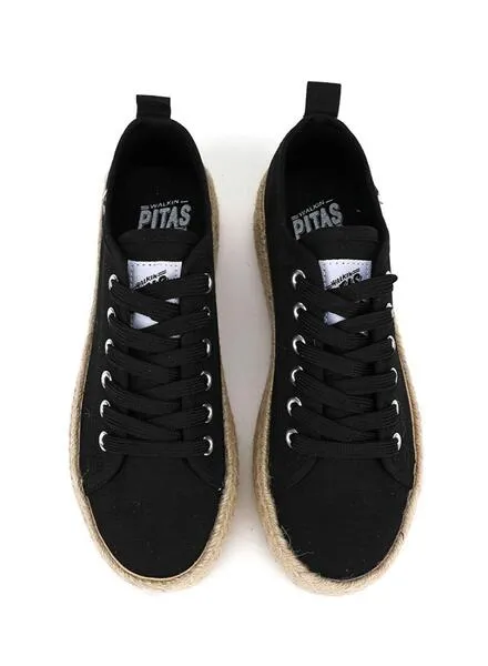 Black Women's Walking Shoes - Tina's Pitas Walkin Sneakers