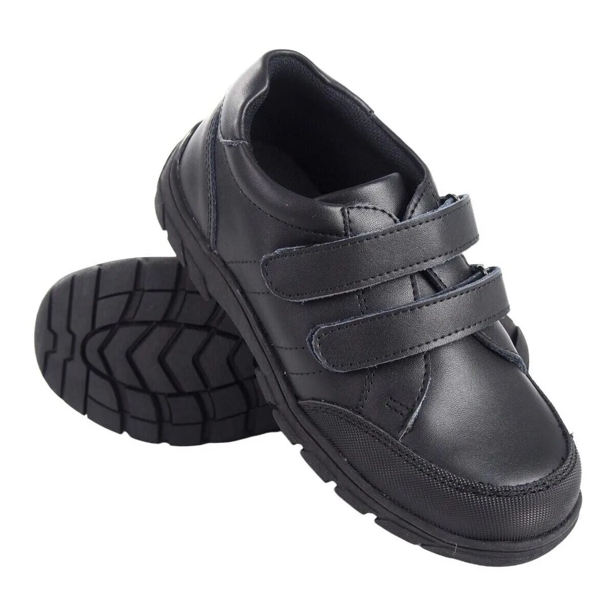 Kid's black casual shoe c306