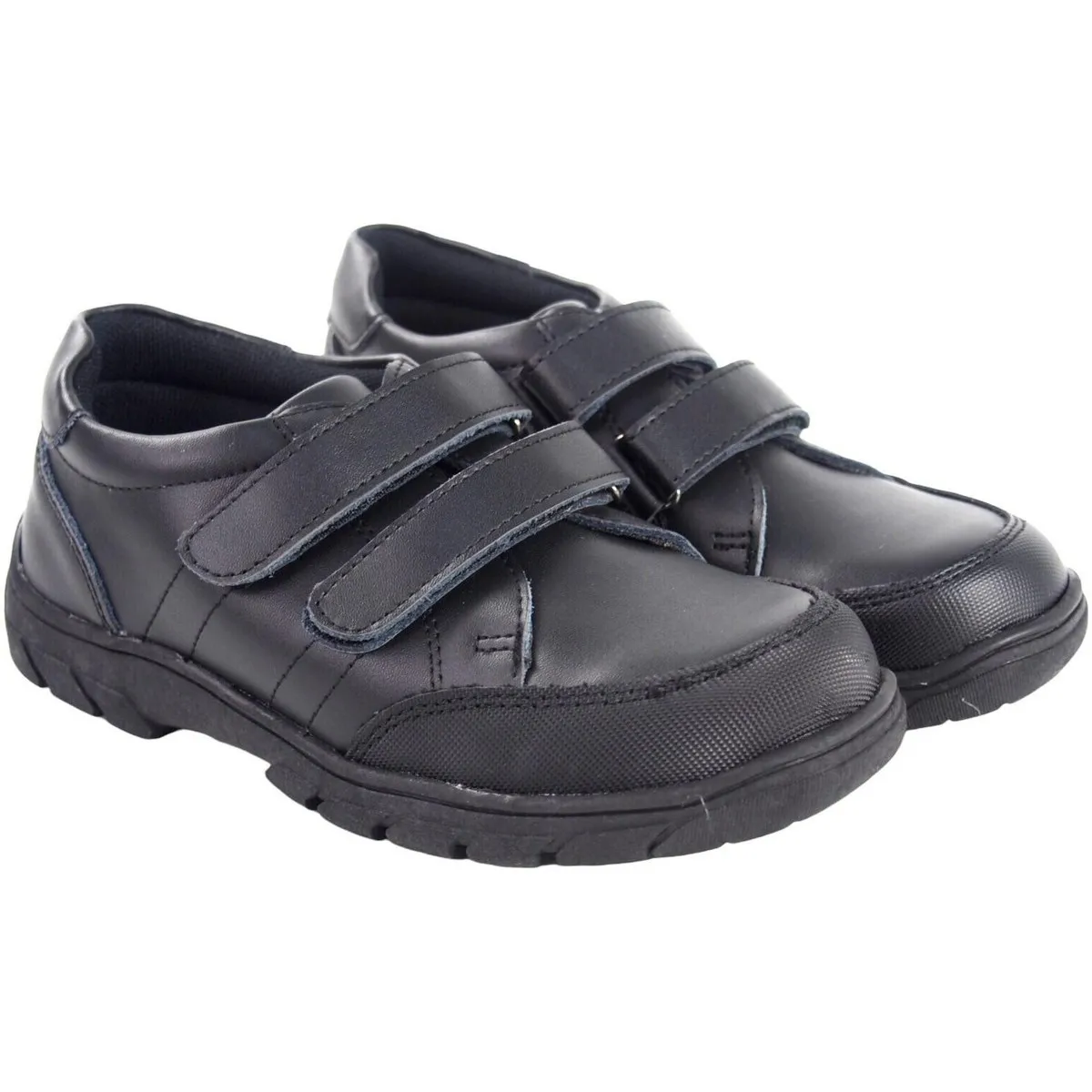 Kid's black casual shoe c306