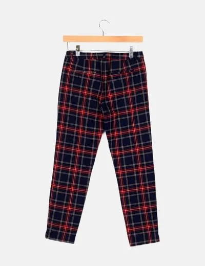 Zara Two-Tone Plaid Pants