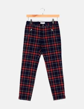 Zara Two-Tone Plaid Pants